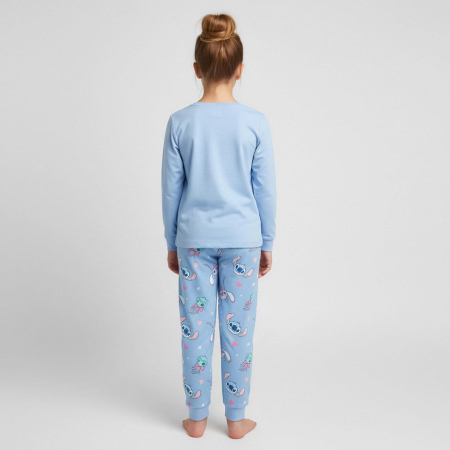 Pijama bumbac, 2 piese, maneca lunga Time to Chill Stitch [1]
