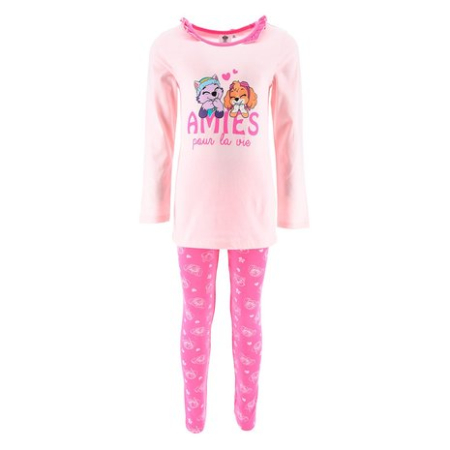 Pijamale copii - Pijama bumbac fete, 2 piese, maneca lunga Paw Patrol Amies