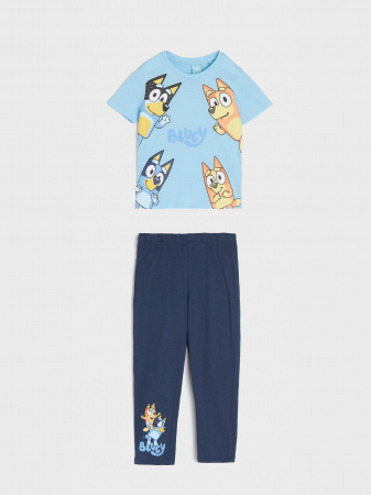 Pijamale copii - Pijama bumbac cu maneca scurta Bluey