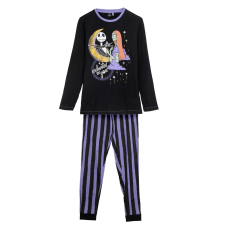 Pijamale Dama - Pijama bumbac maneca lunga, dama, Cosmar inainte de Craciun