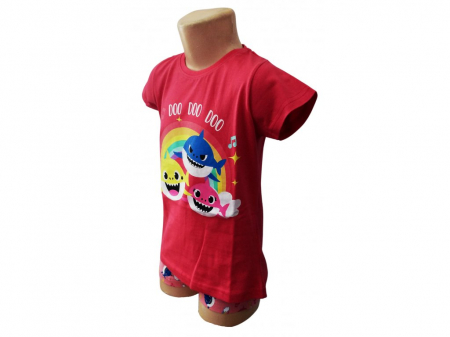 Pijama bumbac, maneca scurta Baby Shark [1]