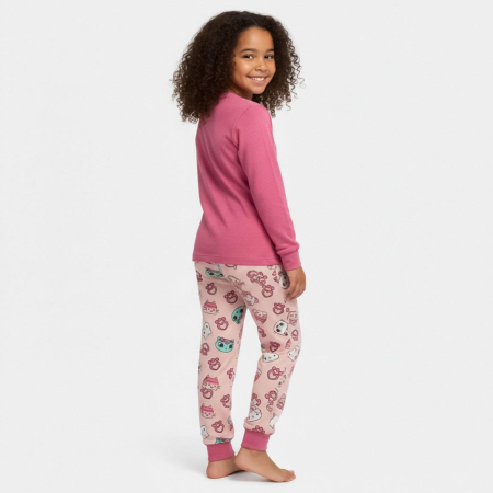 Pijama bumbac pentru fete, 2 piese, maneca lunga Hey Gabby [1]