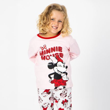 Pijama bumbac pentru fete, 2 piese, maneca lunga Minnie Mouse Polka Dot [4]