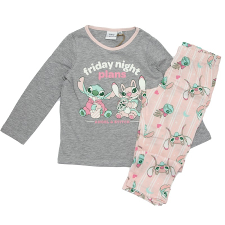 Pijamale copii - Pijama bumbac, 2 piese, maneca lunga Friday Night Lilo & Stitch
