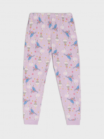 Pijama de vara 2 piese din bumbac cu maneca scurta balerine [2]