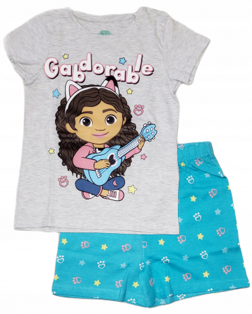 Imbracaminte si incaltaminte copii - Pijama de vara cu maneca scurta, bumbac, Gabby's Dollhouse Guitar