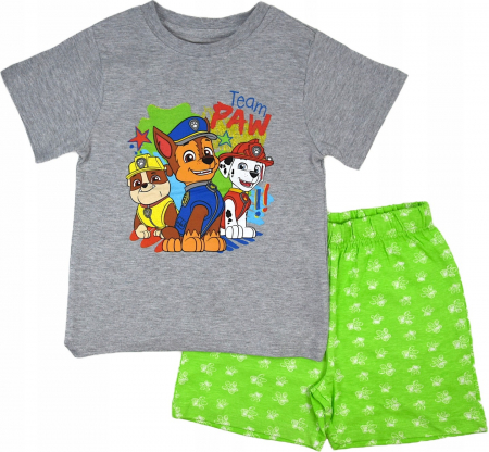 Pijamale copii - Pijama de vara cu maneca scurta, bumbac, Paw Patrol Team