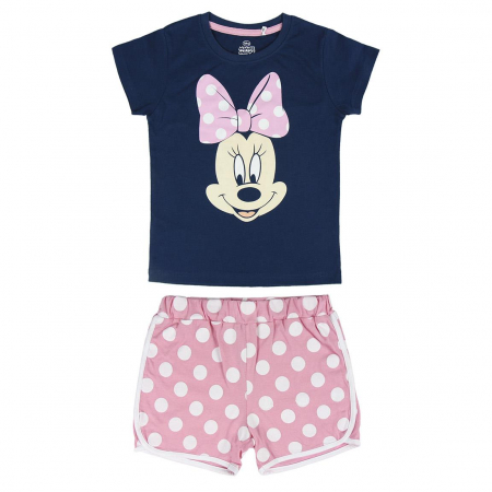 Pijamale copii - Pijama de vara cu maneca scurta din bumbac, Minnie Mouse