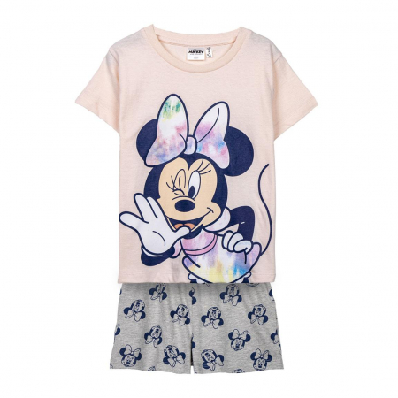 Pijama de vara, maneca scurta, amestec bumbac, Minnie Mouse [2]