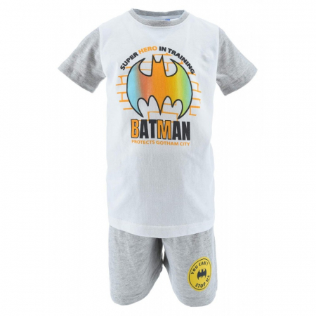 Pijamale copii - Pijama de vara, maneca scurta, bumbac, Batman