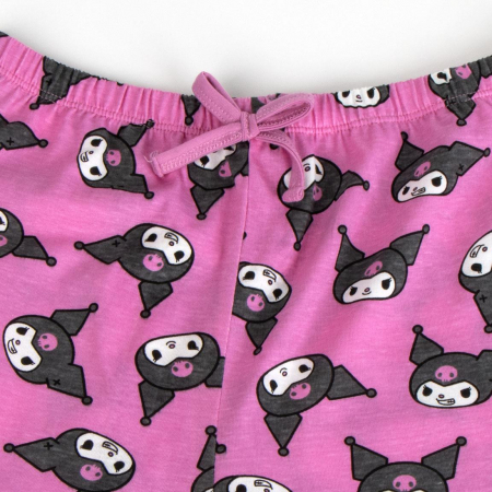 Pijama de vara, maneca scurta, bumbac, Hello Kitty Kuromi [3]