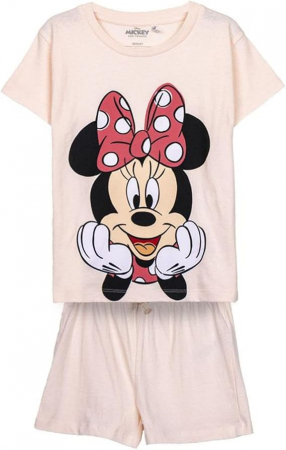 Pijamale copii - Pijama de vara, maneca scurta, bumbac, Minnie Mouse Disney