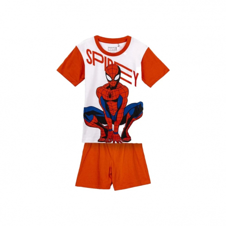 Pijamale copii - Pijama de vara, maneca scurta, bumbac, Spidey