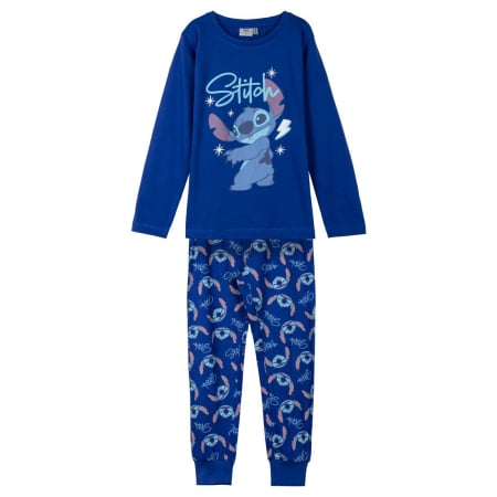 Pijamale copii - Pijama din bumbac 2 piese cu maneca lunga Stitch