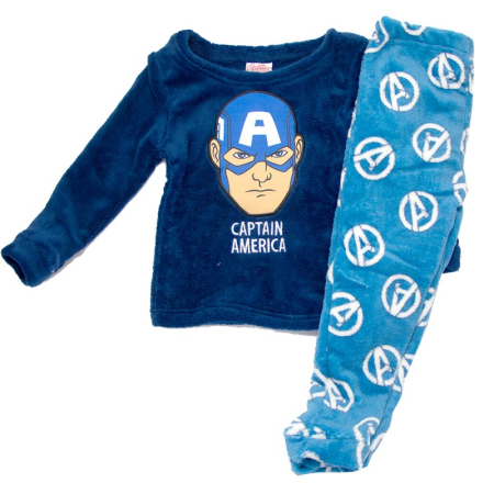 Pijamale copii - Pijama pufoasa pentru baieti, Avengers , Captain America