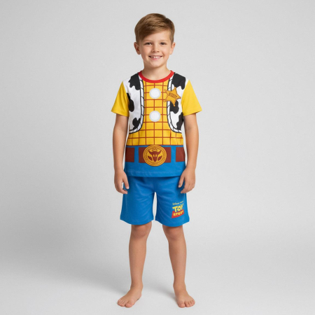 Pijamale copii - Pijama din bumbac cu maneca scurta , Toy Story