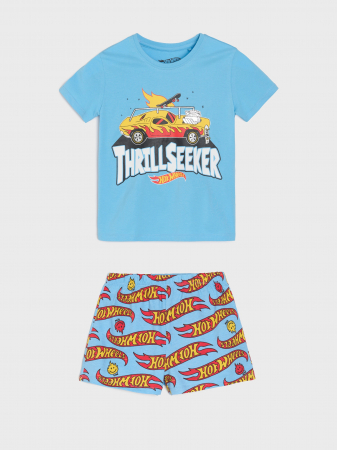 Imbracaminte si incaltaminte copii - Pijama bumbac din 2 piese Hot Wheels