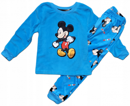 Pijamale copii - Pijama groasa din catifea Mickey Mouse Disney