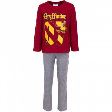 Pijamale copii - Pijama Harry Potter, maneca lunga, Gryffindor