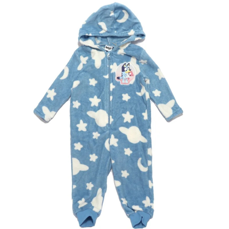 Pijamale copii - Pijama pufoasa , intreaga overall Bluey
