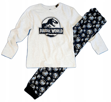 Pijamale copii - Pijama din bumbac cu maneca lunga Jurassic Park