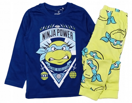 Imbracaminte si incaltaminte copii - Pijama maneca lunga bumbac Testoasele Ninja