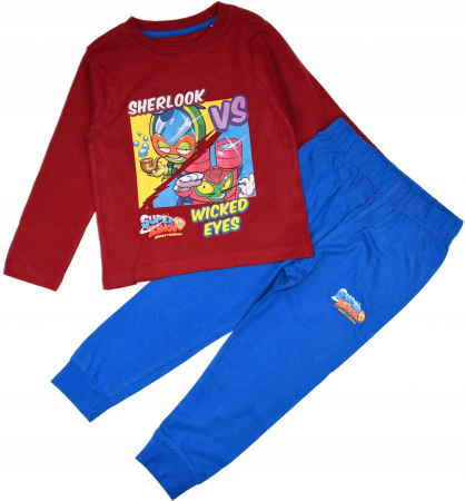 Imbracaminte si incaltaminte copii - Pijama maneca lunga bumbac SuperZings