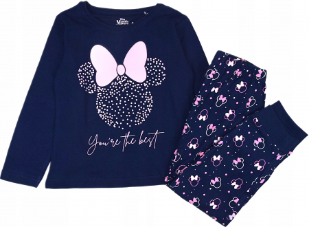 Imbracaminte si incaltaminte copii - Pijama maneca lunga bumbac Minnie Mouse the Best
