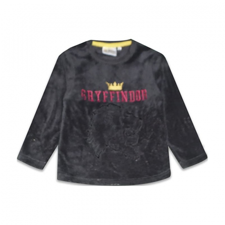 Pijama maneca lunga cocolino Harry Potter Gryfindor gri [2]