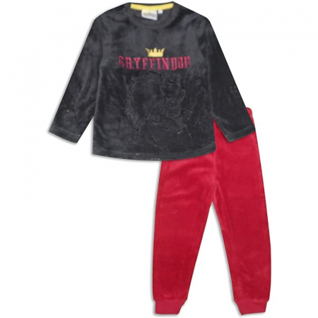 Pijama maneca lunga cocolino Harry Potter Gryfindor gri [1]