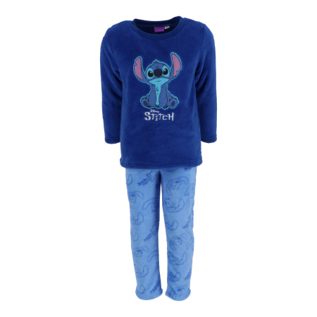Imbracaminte si incaltaminte copii - Pijama maneca lunga cocolino Lilo & Stitch