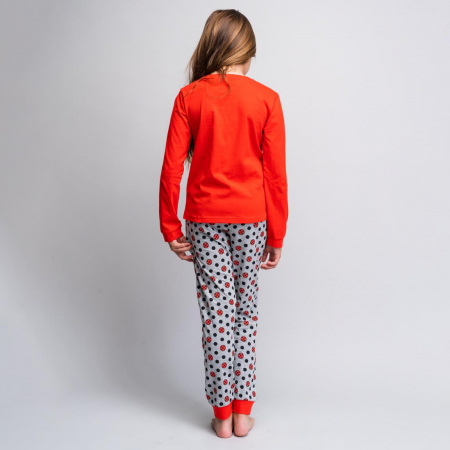 Pijama maneca lunga fete, bumbac, Ladybug [7]