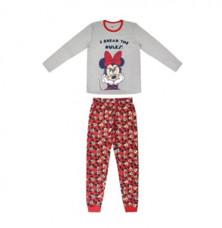 Pijamale copii - Pijama maneca lunga fete, bumbac, Minnie Mouse Rules