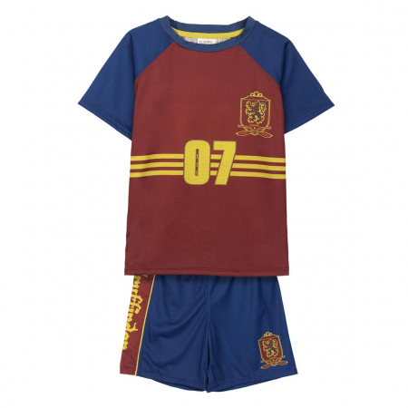 Pijamale copii - Pijama maneca scurta interlock, Harry Potter Gryffindor