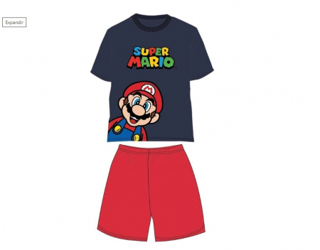 Pijamale copii - Pijama maneca scurta Super Mario