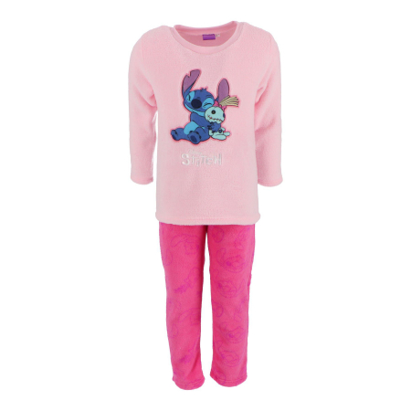 Pijamale copii - Pijama maneca lunga pufoasa Lilo & Stitch