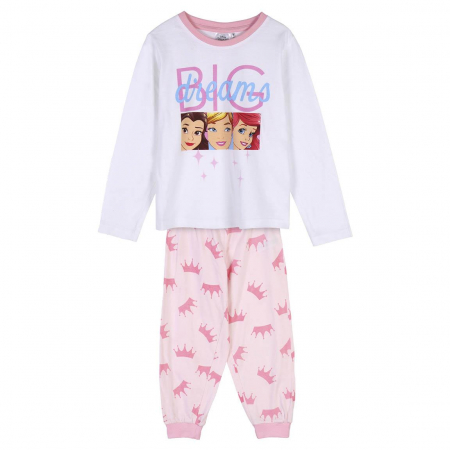 Pijamale copii - Pijama maneca lunga tricot Printesele Disney