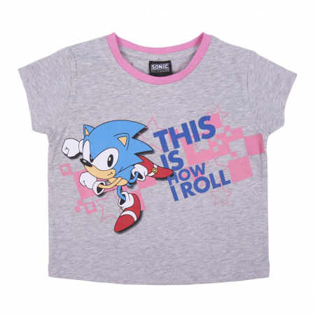 Pijama maneca scurta fete Sonic Roll [1]
