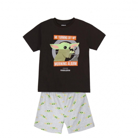 Pijamale copii - Pijama maneca scurta The Mandalorian Morning Alarm