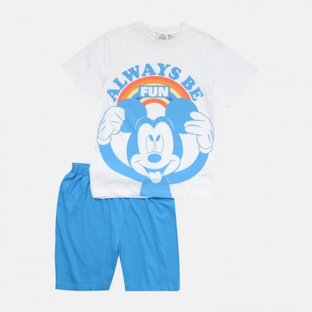 Pijamale copii - Pijama Mickey Mouse, maneca scurta Always be Fun