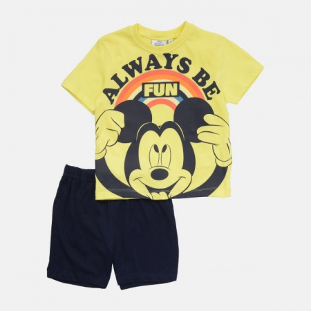 Imbracaminte si incaltaminte copii - Pijama Mickey Mouse, maneca scurta Always be Fun