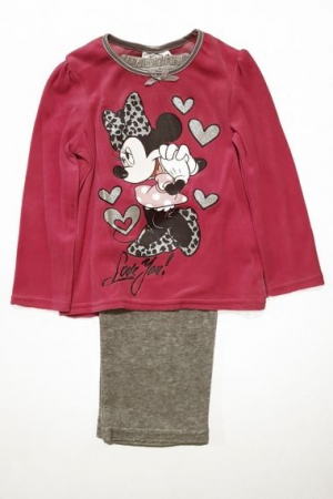 Pijamale copii - Pijama maneca lunga fleece Minnie Mouse
