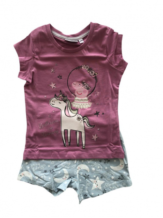Imbracaminte si incaltaminte copii - Pijama Peppa Pig Night maneca scurta