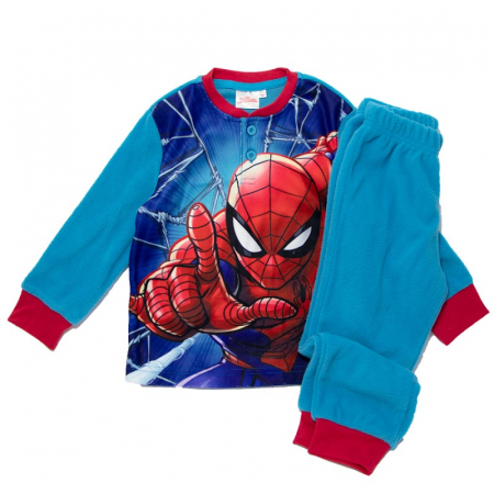 Pijamale copii - Pijama polar mânecă lungă Spiderman pentru băieți