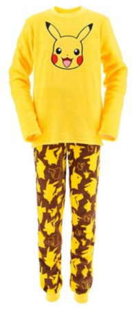 Pijamale copii - Pijama pufoasa, 2 piese, maneca lunga Pokemon