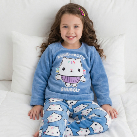Pijamale copii - Pijama super soft cu maneca lunga Gabby's Dollhouse Purfectly