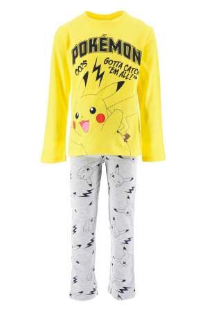 Pijamale copii - Pijama din bumbac cu maneca lunga Pokémon