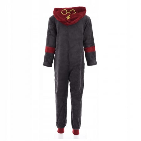 Pijama tip Overall Harry Potter, cocolino, gri [2]