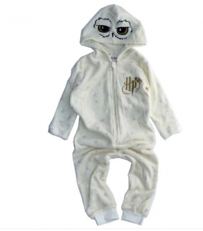 Pijama pentru fete tip Overall Harry Potter Bufnita, cocolino [4]