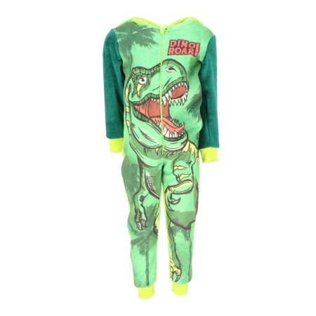 Pijamale copii - Pijama tip Overall pufoasa Dinozaur
